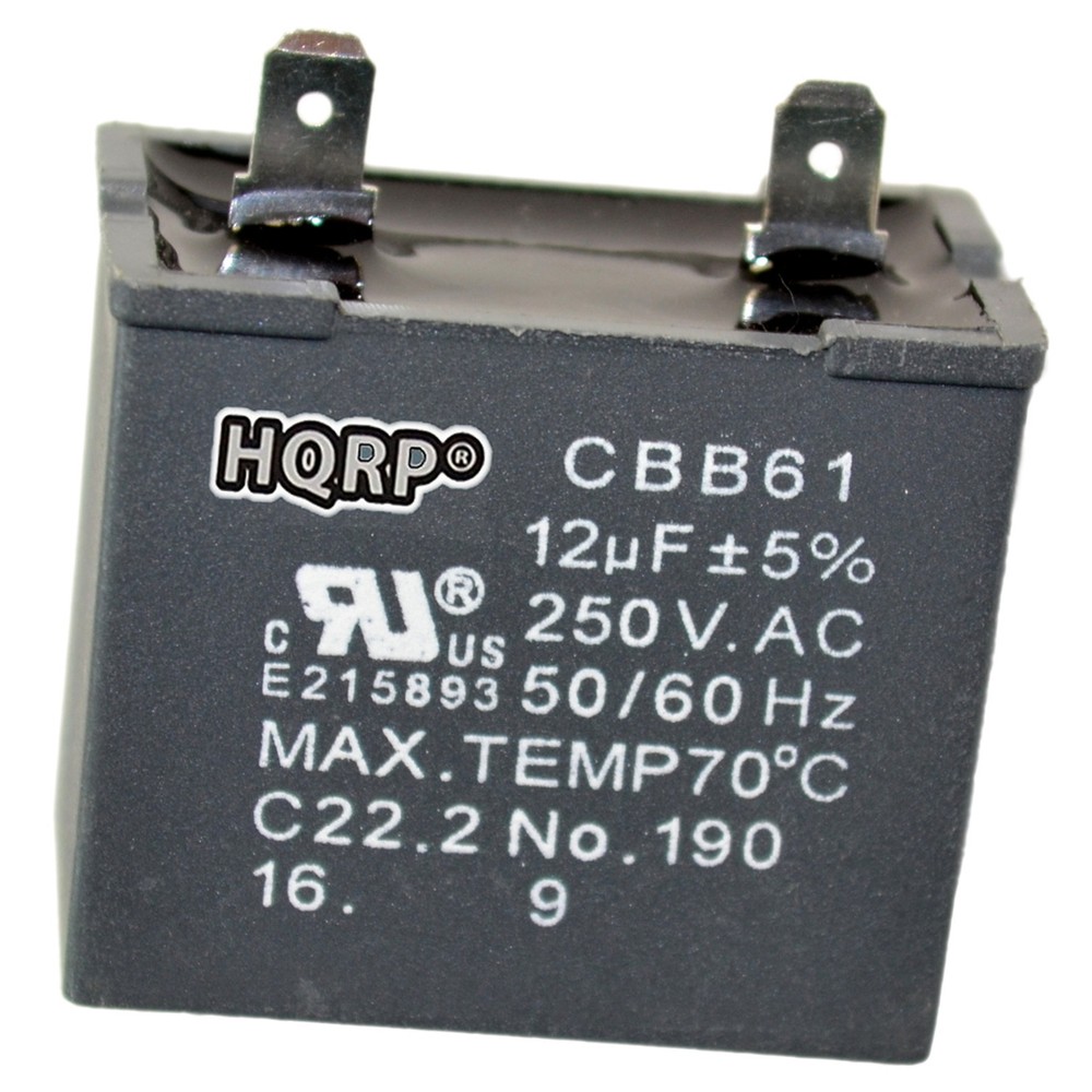 12uf Motor Capacitor for GE Refrigerators, JSU21X126 JSU21X126AOC Replacement