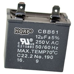 12uf Motor Capacitor for GE Refrigerators, JSU21X126 JSU21X126AOC Replacement