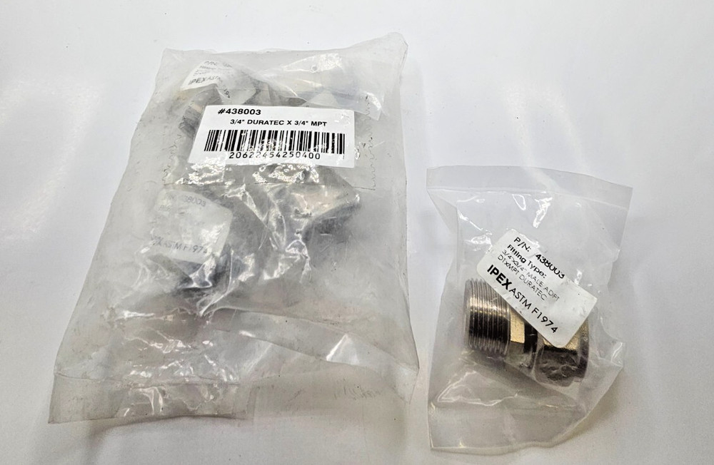 (QTY 5) IPEX 438003 3/4″ x 3/4″ MALE ADAPTER D1xMPT DURATEC (GNC)