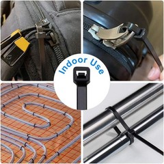 Zip Ties 8 inch Black with 50 Pounds 8" (100 Pack),
