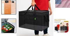 XXXL Insulated Delivery Bag for Pizza & Drinks