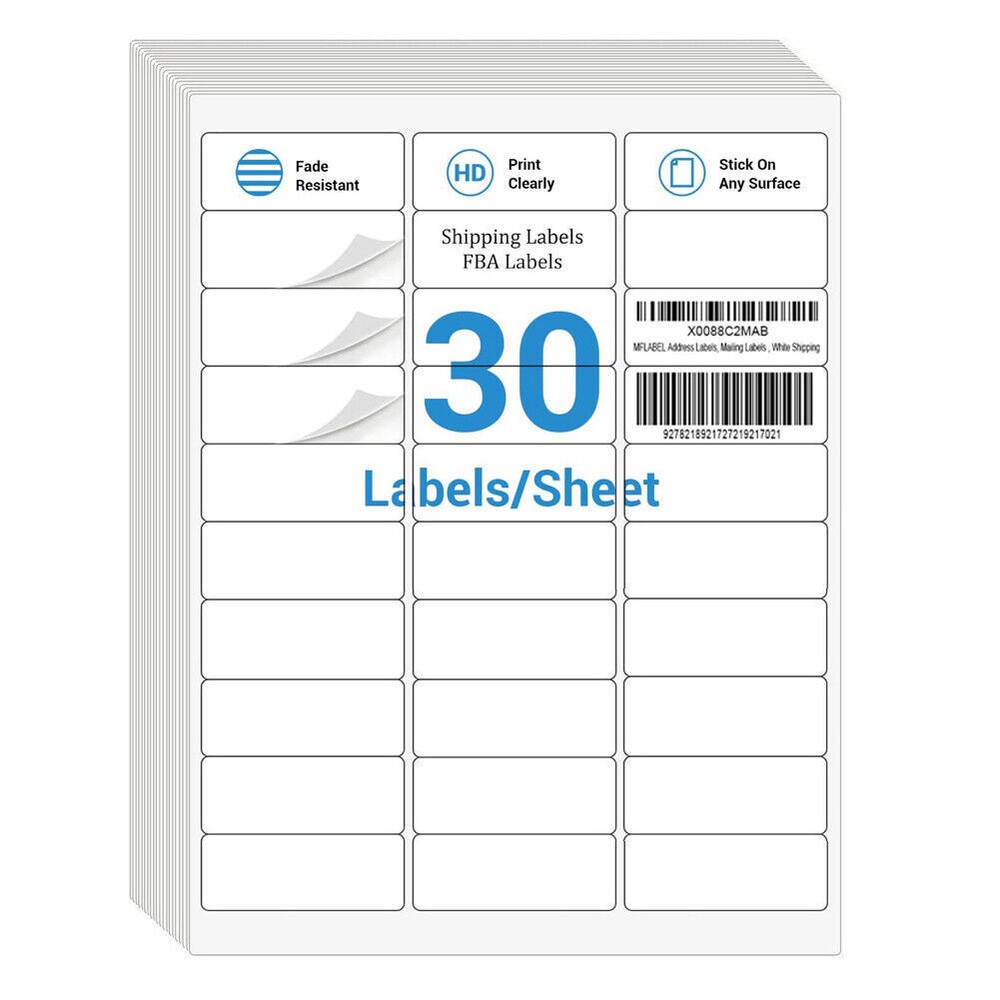 Shipping Labels 8.5 x 5.5 Half Sheet Self Adhesive For Laser and Inkjet Printer