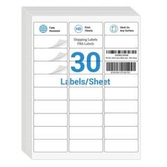 Shipping Labels 8.5 x 5.5 Half Sheet Self Adhesive For Laser and Inkjet Printer