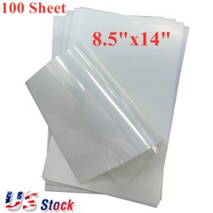 100 Sheets 8.5″ x 14″ Waterproof Inkjet Milky Transparency Film Screen Printing