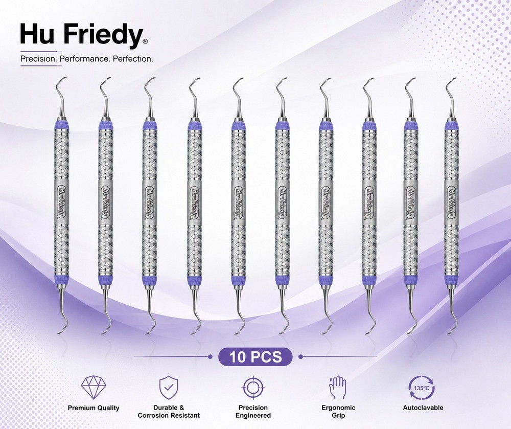 Hu-Friedy SBH5/69E2 Double End Dental Barnhart 5/6 Curette Everedge 2.0 9 Handle
