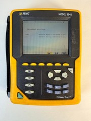 AEMC 3945 Powerpad 3-PHASE Power Analyzer • Works •Parts/Repair • No Test Cables