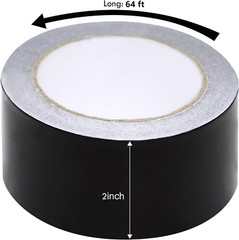 Black Aluminum Foil Tape Black Adhesive Aluminum Foil Tape High Temp Heavy Duty