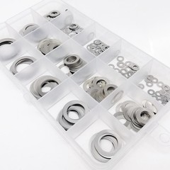 600pcs M3-M20 304 Thin Flat Washer Adjusting Shim Plain Gasket Kit Set 0.1mm