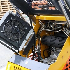 V380 Mini Skid Steer Loader 24HP 4-in-1 Bucket 3-Stage Pump Hydraulic System