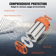 VEVOR 150W LED Temporary Construction Light 20000LM Work Jobsite Lighting, IP65