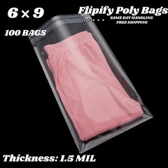 400 Clear Poly Bags Combo Pack with Suffocation Warning – 6×9 8×10 9×12 11×14