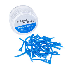 40Pcs Dental Tulwar Wedges Sectional Matrix System Plastic Diastema Wedge Refill