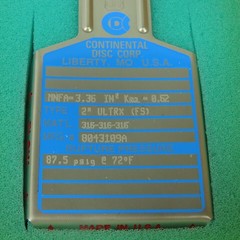 Continental Disk ULTRX (FS) 2″ Rupture Disk 316-316-316 87.5 PSIG @ 72-¦F