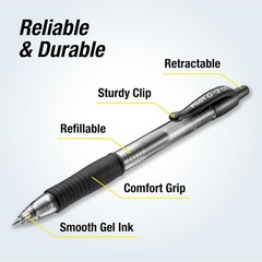 Pilot G2 Premium Gel Roller Pens, Extra Fine Point 0.5 mm, Gel Pens Black, Pack