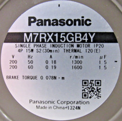 NEW PANASONIC M7RX15GB4Y ELECTROMAGNETIC BRAKE MOTOR