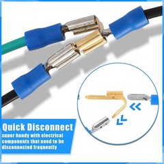 10 or 25 Piggyback Spade Connectors3 Way Adapter Dual Male to Single Female Bras