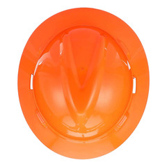 MSA 10021292 V-Gard Hard Hat Hi-Viz Orange Standard Suspension Medium