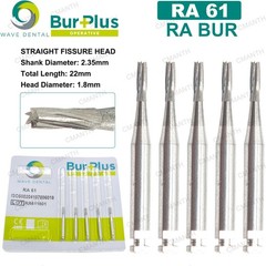 WAVE Dental Carbide Burs Straight Fissure Head Bur Latch 2.35mm RA For Low Speed