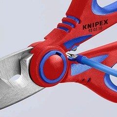 KNIPEX Tools 95 05 10 SBA Electricians’ Shears with Crimp Area for Ferrules,