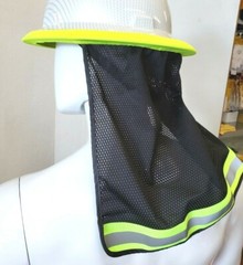 2 PC. FX SAFETY HARD HAT NECK SHIELD HELMET SUN SHADE HI VIS REFLECTIVE STRIPE