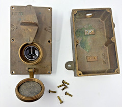 Vintage KONDU Bronze Watertight Surface Mount Rotary Switch Box Marine