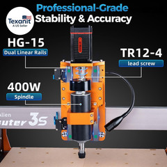 Masuter 3S CNC Router Machine with NEMA 23 Closed-Loop Stepper Motor, 400W Spind