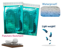 4×8 Metallic Bubble Mailers Padded Shipping Envelopes, Mirrored Hologram Choose!