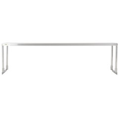 12″W x 72″D x 19″H Stainless Steel Single Deck Overshelf For Work Prep Tables