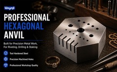 Hexagonal Staking Anvil 15 Holes & 5 Serrations Watch Riveting Watchmakers Tool