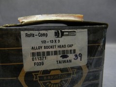 B-Right-On F039 Alloy Socket Head Cap 1/2 x 13 x 3 Box of 39