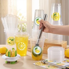 Best Yungyan 25 Sets Lemonade Cups with Lids Straws 32 oz Clear Plastic Include