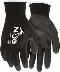 Nylon Knitted Shell Memphis Gloves with Black PU Dipped Palm and Fingers, Bla…