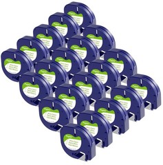 20PK DYMO LetraTag Tape Refills 91330 12mm Compatible for LT-100H White Paper
