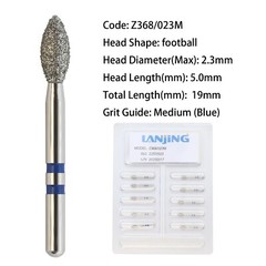 Dental Diamond Burs FG Zirconia Cutting Round End Taper Cylinder Ball High Speed