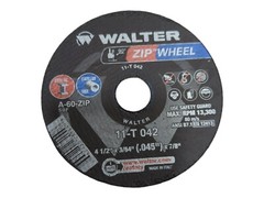 Walter 11-T 042 Zip Wheel CUT OFF WHEEL / (25 pk) 4.5 in. x 7/8 in. Arbor x 3/64