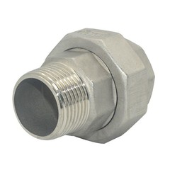 1 inch NPT Female to Male Malleable Straight Union Coupling Pipe Adapter SS 304