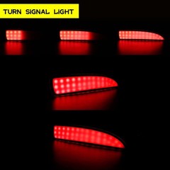 Smoked Lens LED Rear Bumper Reflector Lights Compatible with Mazda 3 5 6, 201…