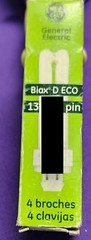 GE 97596 Biax D ECO 13W 4 Pin F13DBX/835/ECO4P G24q-1 Base T4Light Bulb – NOS