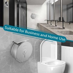 Commercial Jumbo Toilet Paper Dispenser with Shelf, 304 Stainless Steel 9” Roll