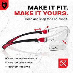 Nocry Clear Safety Glasses for Men and Women with Anti-Fog and Scratch Resistant