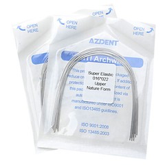 AZDENT Dental Orthodontic Arch Wires Super Elastic Niti Nature Form Rectangular