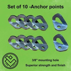 Set of 10 -Weld/Bolt Tie Down Anchors – Trailer, Truck Bed, Motorcycle, Anchor
