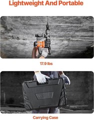 Demolition Jack Hammer, MAX 1400W Electric Jackhammer Heavy Duty, 2900 BPM Co…