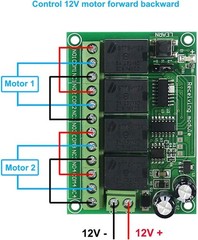 12V 4 Channels 433Mhz Wireless Remote Control Switch with Industrial watterpr…