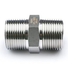 U.S. Solid 1pc Stainless Steel Pipe Fitting Hex Nipple MNPT 1″ x MNPT 1″
