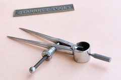 STARRETT No.77A Fay Spring-Type Dividers W/Square Legs; 4.0” Size & Capacity!