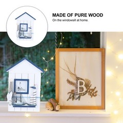Hemoton Wall Mounted Key Storage Single Bird Design Wooden Key Holder Cabinet
