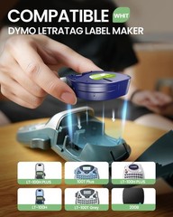 10PK Dymo Letratag Refill 91330 White Paper Label Tape 12mm For LT-100H 1/2″ 4m