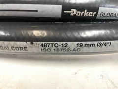 NOS 14 ft x 3/4″ Parker #487TC-12 Steel Braided Hydraulic Hose