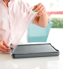 Dexas 5717-802 Clearview Clipcase clipboard Green 13.75 X 9.5 Inch